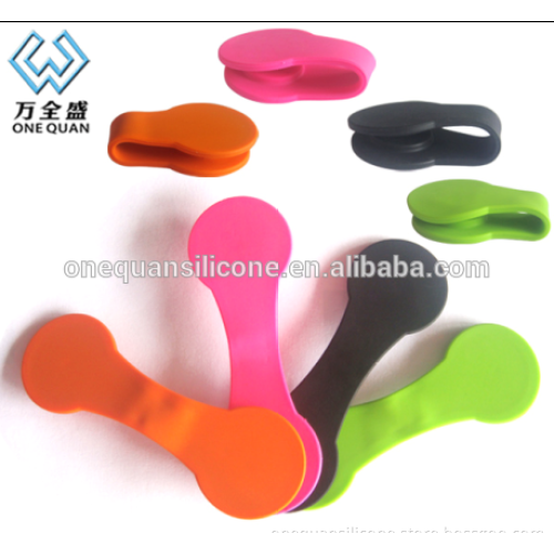 Portable magnetic silicone money clip paper earphone magnetic clip